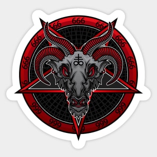 Baphomet,Demon,666 Sticker